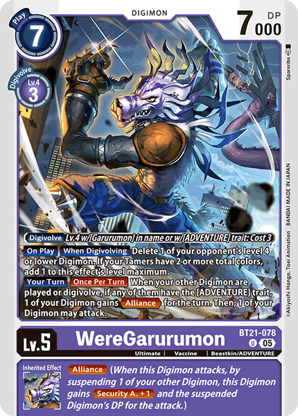 WereGarurumon, BT21-078