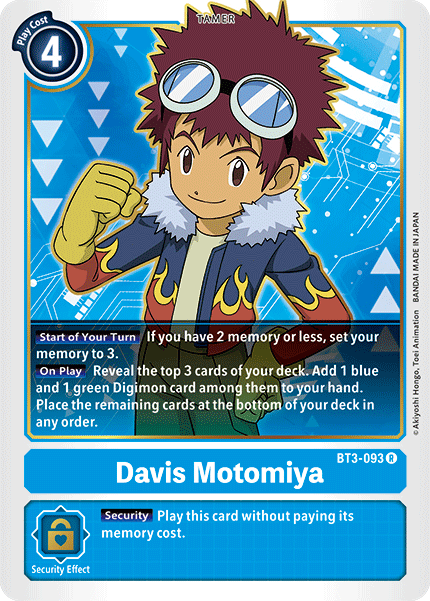 Davis Motomiya, BT3-093
