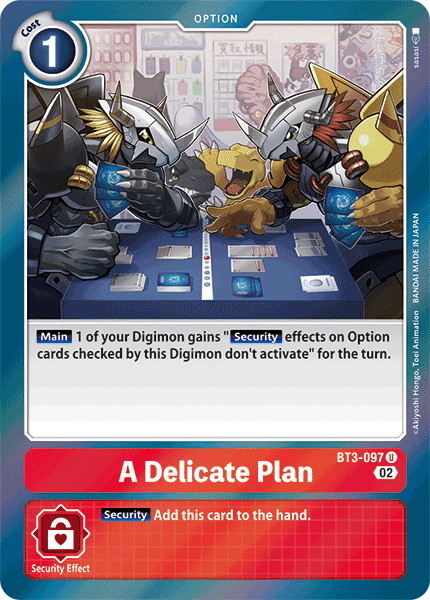 A Delicate Plan, BT3-097-p1
