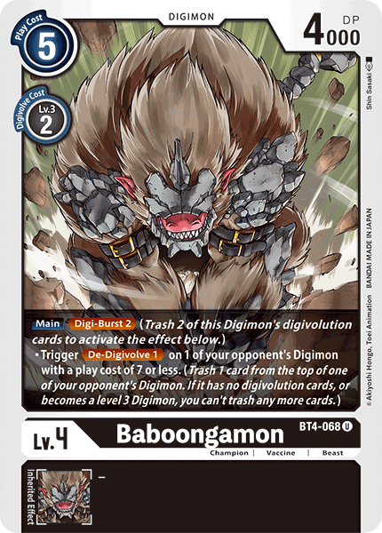 Baboongamon, BT4-068