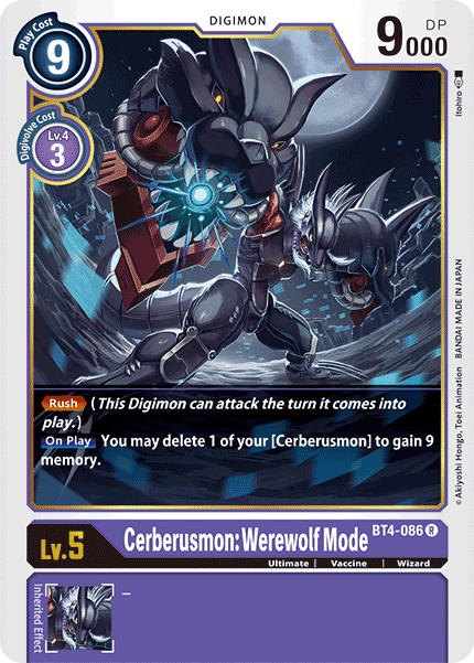 Cerberusmon: Werewolf Mode, BT4-086