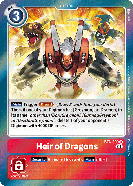 Heir of Dragons, BT4-099-p1