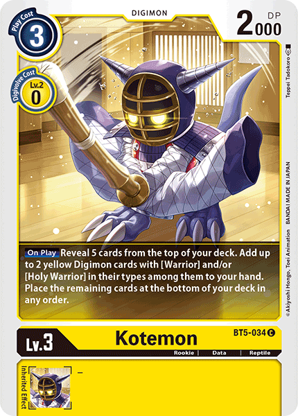 Kotemon, BT5-034