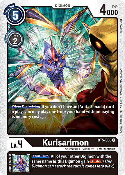 Kurisarimon, BT5-063