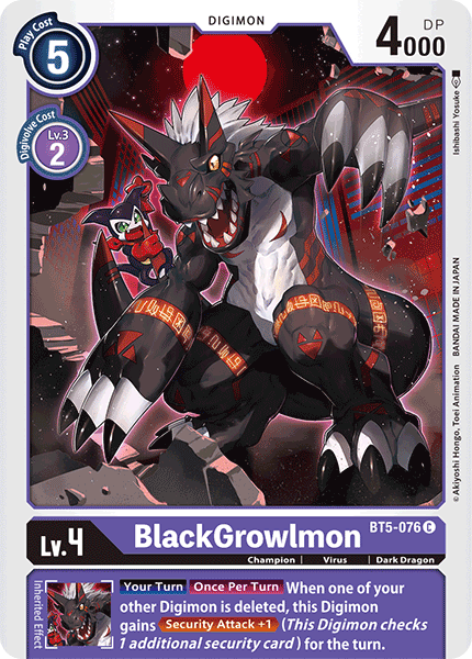 BlackGrowlmon, BT5-076