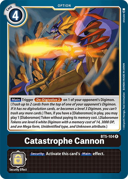 Catastrophe Cannon, BT5-104