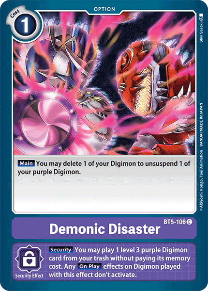 Demonic Disaster, BT5-106