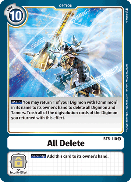 All Delete, BT5-110
