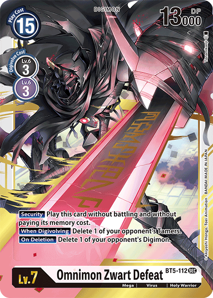 Omnimon Zwart Defeat, BT5-112