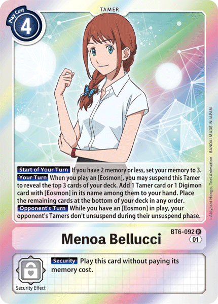 Menoa Bellucci, BT6-092