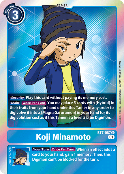 Koji Minamoto, BT7-087