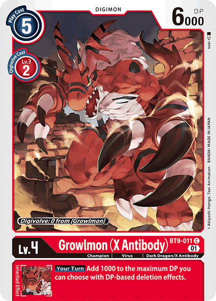 Growlmon (X Antibody), BT9-011