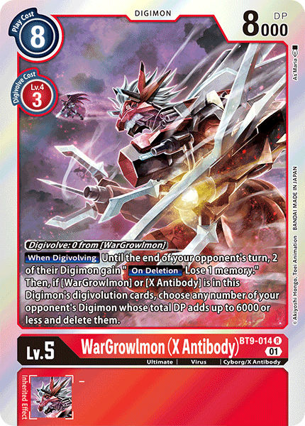 WarGrowlmon (X Antibody), BT9-014
