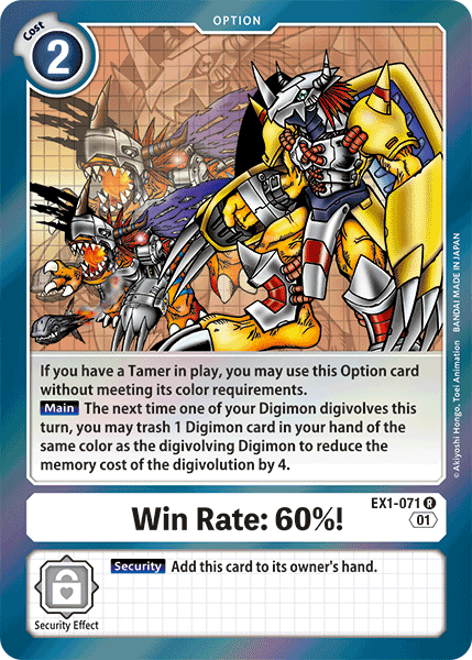 Win Rate: 60%!, EX1-071