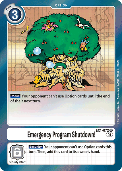 Emergency Program Shutdown!, EX1-072