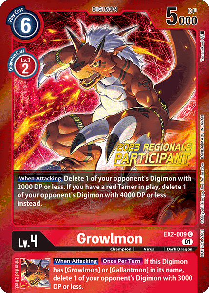Growlmon, EX2-009-p1