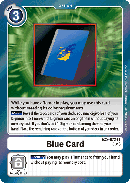 Blue Card, EX2-072