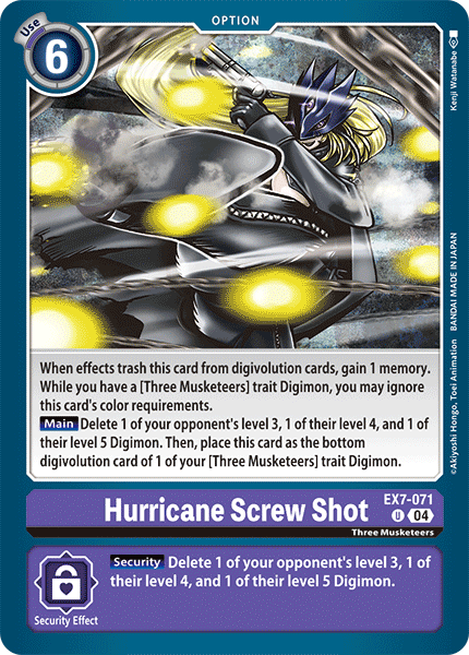 Hurricane Screw Shot, EX7-071