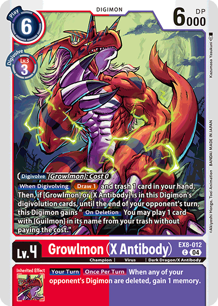 Growlmon (X Antibody), EX8-012