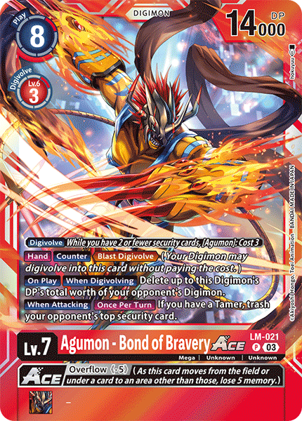 Agumon - Bond of Bravery ACE, LM-021