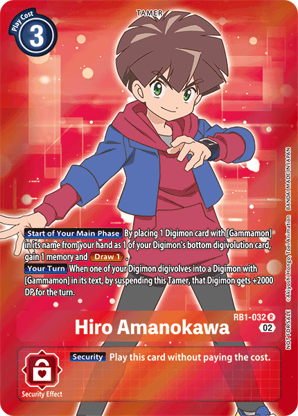 Hiro Amanokawa, RB1-032-p1