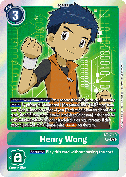 Henry Wong, ST17-10