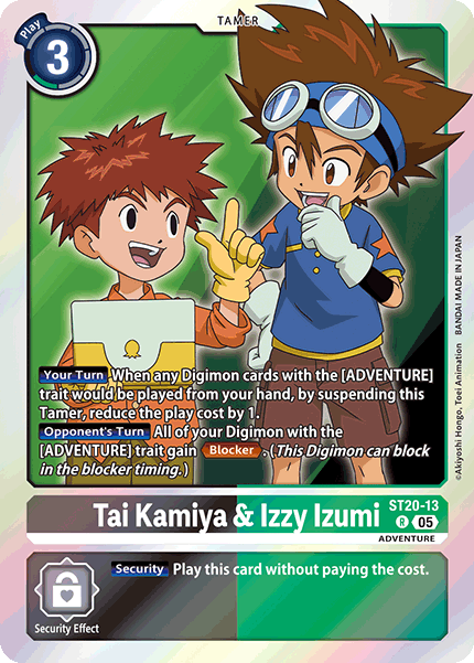 Tai Kamiya & Izzy Izumi, ST20-13